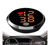 Keyubria Horloge Pour Tableau de Bord de Voiture,Horloges Numériques Adhésives Intérieures - Montre LED Autocollante pour Motocyclette Camion Ventilation