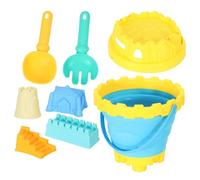 Keyubria Jouets De Sable pour | avec Seau Pliable Pelle Et Moules 8 Pièces | Kit Construction Château de Sable,pour Jardin Bord de Mer Piscine Plage, Filles Garçons Dès 3 Ans et Plus