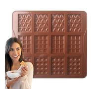 Keyubria Moules En Silicone Pour Chocolat | 12 Cavités Pour Barres Carrées Chocolat - Forme À Pâtisserie Pour Snacks - Pour Dessert Gelée Fête Soirée Rassemblement