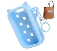 Keyubria Protège-Bouteille en Silicone pour Gel Hydroalcoolique | Souple et Portable avec Anneau Porte-Clés - Porte-Flacon de Désinfectant pour Main | pour Déplacements École Bureau Sac à Main Fille