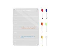Keyubria Tableau Blanc Magnétique - Planificateur Hebdomadaire Magnétique en Acrylique,Calendrier Semainier avec Suivi des Tâches Clair pour Adolescents Étudiants Couples Enseignants Cuisine