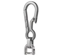 KeyUnity Clip de porte-clés en titane EDC avec ouvre-bouteille, porte-clés facile mousqueton à dégagement rapide pour hommes (KM14SW)
