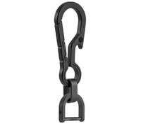 KeyUnity Clip de porte-clés en titane EDC avec ouvre-bouteille, porte-clés facile mousqueton à dégagement rapide pour hommes (KM15BK)