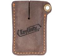 KeyUnity KA03 Etui en Cuir EDC Pocket Organizer Pochette Multi-Outils Cousue à la Main pour KU00 Mousqueton, Coupe-Ongles, Mini Lampe de Poche, Mini Tige