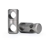 KeyUnity KA07 Connecteur d'anneau fendu de clip de clé pivotant en titane 2 pièces, organisateur rotatif anti-enchevêtrement de porte-clés à 360 ° pour mousqueton et porte-clés