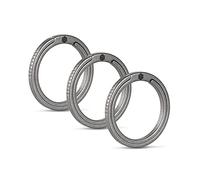 KeyUnity KA09 Porte clés plats en alliage de titane, anneau fendu à poussée latérale 25mm Accès facile aux clés, mousqueton, lampes de poche,étiquette d'identification (3M)…