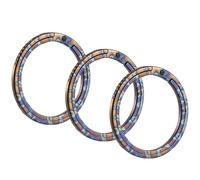 KeyUnity KA09HF Porte-clés plat en titane, 33/25/17,5mm anneau fendu pour mousqueton de clé, lampe de poche, couteau, collier pour chien (3M)…