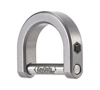 KeyUnity KA17 Clé à anneau en titane en D Manille, Porte-clés en forme de U Vis dans le fermoir en fer à cheval pour Fob de voiture, Accessoires de porte-clés (Sablé, M)