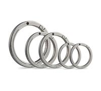 KeyUnity KA28 3/5pcs Porte-CléS à PousséE LatéRale En Titane, Porte Clef Titane, Anneau Porte Clé, Organisateur De CléS, Minimaliste à DéGagement Rapide Pour Mousqueton, CléS De Voiture Et CléS