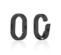 KeyUnity KA30BK - Mini Porte-clés Fendu, Organisateur de clés à dégagement Rapide, Doublure de Porte-clés avec Mousqueton en Titane pour connecter Les clés de Voiture et de Maison