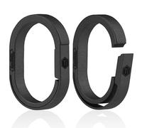 KeyUnity KA31BK - Mini porte-clés fendu à dégagement rapide, doublure de porte-clés avec mousqueton en titane pour connecter les clés de voiture et de maison