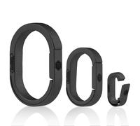 KeyUnity KA32BK - Mini Porte-clés Fendu à dégagement Rapide, Doublure de Porte-clés avec Mousqueton en Titane pour connecter Les clés de Voiture et de Maison