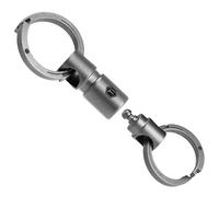 KeyUnity KA37SW Porte-clés amovible multiple en titane rotatif pour mousqueton, porte-clés pivotant à double extrémité pour connecter les clés de la maison et le carillon éolien