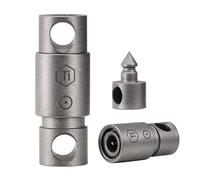 KeyUnity KA46,KA47 Porte-clés à Dégagement Rapide en Titane, avec Tournevis plat Rotatif Verrouillable, avec Porte-clés Rotatif Conique Verrouillable, Double Extrémité