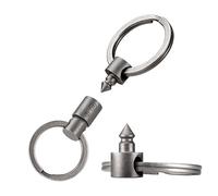KeyUnity KA46,KA47 Porte-clés à Dégagement Rapide en Titane, avec Tournevis plat Rotatif Verrouillable, avec Porte-clés Rotatif Conique Verrouillable, Double Extrémité