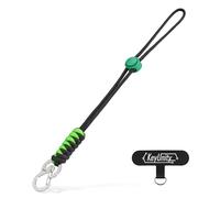 KeyUnity KC01 Mousqueton Tressé , Porte-clés en Paracorde, Pendentif en Paracorde, Porte-clés, Adapté aux Téléphones Portables, Sacs pour Appareil Photo, Bouteilles D'eau, etc., Noir Vert