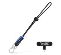 KeyUnity KC01 Mousqueton Tressé, Porte-clés en Paracorde, Pendentif en Paracorde, Porte-clés, Adapté aux Téléphones Portables, Sacs pour Appareil Photo, Bouteilles D'eau, etc., Noir Bleu