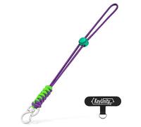 KeyUnity KC01 Mousqueton Tressé , Porte-clés en Paracorde, Pendentif en Paracorde, Porte-clés, Adapté aux Téléphones Portables, Sacs pour Appareil Photo, Bouteilles D'eau, etc.,Violet Vert