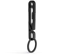 KeyUnity KM07 Clip de poche pour porte-clés en titane, porte-clés 2 en 1 pour ceinture avec tournevis hexagonal, boucle de suspension portable pour homme et femme au quotidien (noir)