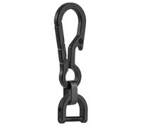 KeyUnity KM14BK titane EDC ouvre-bouteille porte-clés avec anneau en D, mousqueton à dégagement rapide porte-clés pour hommes