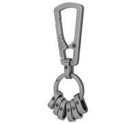 KeyUnity KM22SW Mousqueton en Titane Porte-clés, Organisateur de Porte-clés EDC à dégagement Rapide avec Porte-clés