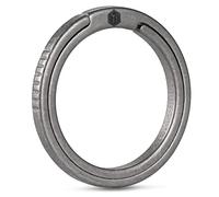 KeyUnity Porte-clés plats en titane, anneau fendu de poussée latérale de 33/25/17,5 mm pour mousqueton à clé lampe de poche couteau étiquette de collier d'identification de chien (1L)…