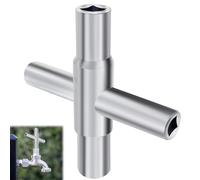 Keyxer Clé Multifonctionnelle 4 Voies Dimension 6,5/7/8/9 mm pour Ventilation Utilitaire Compteur d'Eau, Gaz et Boîte