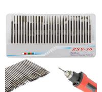 keyxer Lot de 30 Fraises Diamantées 2,35 mm avec Embouts Rotatifs, Accessoires Polyvalents - Fraises à Râper, Tige 1/8' et 3 mm pour Polissage, Fraise Dremel,Embout Ponceuse Ongles,Fraise Metal
