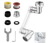keyxer Robinet pivotant 1440°, régulateur de filtre économiseur d'eau rotatif, aérateurs pour robinets en laiton, pour cuisine salle de bain, robinet pivotant rotatif