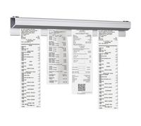 keyxer Support mural pour Commandes de Restaurant 30 cm - Porte-Ordres en Aluminium avec Clip Autocollant, Système de Rangement pour Tickets, Reçus et Documents, Idéal pour Cuisines, Bars, Pizzerias