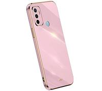 KEYYO Coque pour Oppo A53 | A53S, Housse de Protecte Souple TPU Silicone, Placage Bord Doré Ultra Thin Étui - Violet