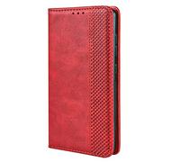 KEYYO Housse Folio en Cuir pour Huawei Honor 50 5G / Huawei Nova 9 Coque, Premium PU/TPU Flip Étui Portefeuille avec Fentes pour Cartes, Pochette Protector Etui Case Cover - Rouge