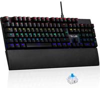 Keyz Carbon Ex - Clavier Mécanique Azerty Switch Bleu - Clavier Gaming Rétroéclairage Led Rgb, Anti-Ghosting Total, 12 Touches Multimedias - Pc/Ps5/Xbox - New (Keyz Carbon Ex)