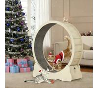 Keyzone Roue d'exercice pour chat pour l'intérieur - Tapis roulant avec tapis pour exercices et course - Hauteur 99,8 cm