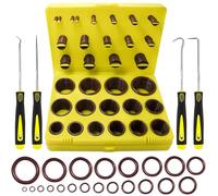 KEZE 382 PCS SAE FKM Fluoroelastomer O-Ring Kits de joints pour l'aérospatiale, les cylindres de moteurs automobiles, la tuyauterie hydraulique, les hautes températures et la résistance à l'huile 75A