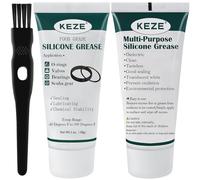 KEZE Graisse de silicone alimentaire pour joints toriques - 28 g - Lot de 2 avec brosse