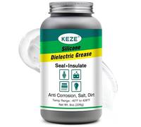 KEZE Graisse diélectrique pour connecteurs électriques, capuchon de bougie, protection contre la corrosion, sel et saleté, pâte silicone pour connecteurs électriques, bornes de batterie, 227 g.