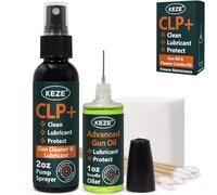 KEZE Kit de nettoyant et lubrifiant pour Armes à feu Gun Oil CLP - Pulvérisateur à Pompe à Brume Fine de 59 ML et Huile synthétique antirouille de qualité supérieure de 28 ML