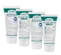 KEZE Tubes de graisse silicone, lubrifiant synthétique PTFE pour portes coulissantes, lubrifiant automobile, joints de toilettes, graisse pour robinets de canalisation (4 paquets)
