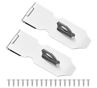 Kezidhp 2 PCS Loquet de Sécurité en Acier Inoxydable 304 avec Vis, Agrafe de Porte 4 Pouces Antirouille, Pour Portes, Armoires, Fenêtres, Casiers et Jardin