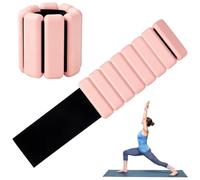 Kezidhp Poids Pilates, Lot de 2 bandes de poids réglables pour poignets et chevilles, 0.5 kg chacune, pour yoga, danse, ballet, pilates, marche, jogging