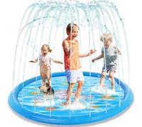 Kezidhp Tapis Arroseur Géant 170cm pour Enfants 2-3 Ans et Animaux - Jeu d'eau Extérieur Réutilisable pour Jardin, Piscine, Plage - Idéal pour l'Été