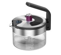 Kezzel® bouilloire innovante pour cuisinière à induction 1,5 litre | Fonction d'arrêt automatique, pas de sur-ébullition | Design minimaliste, acier inoxydable & verre, facile à nettoyer