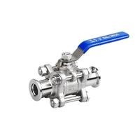 KF 16 25 40 50 virole sous vide SUS 304 robinet à tournant sphérique d'arrêt sanitaire à port complet en acier inoxydable(KF50)