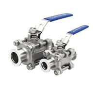 KF 3-Pieces Model High Vacuum Manual Ball Valve 304 Stainless Steel KF16 KF25 KF40 KF50 Flange(KF40)