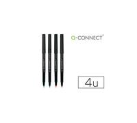 [KF01066] Q-connect Pochette de 4 Stylos-feutre permanents pointe fine multi-...