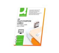[KF10664] Q-connect Boîte 100 Étiquettes Adhésive 210x297mm coins arrondis je...