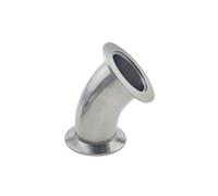 KF16 Vacuum 45 Degree Elbow 304 Stainless Steel Tri Clamp Flange Joint Pipe Fitting Tube YZWRWRMKTB