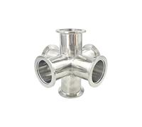 KF16 Vacuum Equal Six-way pipe 304 Stainless Steel Vacuum Pipe Adapter