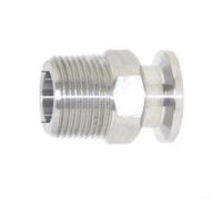 KF16 vers 3/8 BSPT Adaptateur de filetage mâle en acier inoxydable (16 × | Convient aux filetages KF16 à 1/4 BSPT, usiné avec précision, métal, utilisation industrielle de pipeline